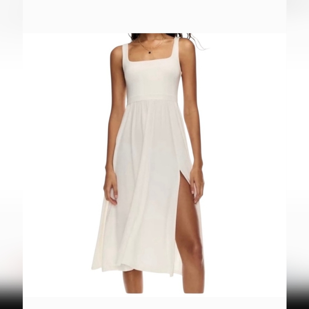ARITZIA Wilfred squareneck Midi Tank Dress ecru Size M